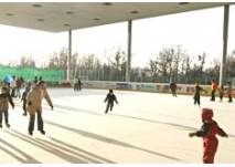Eislaufen am überdachten Eislaufplatz in Hard am Bodensee