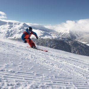Skifahren am Rinerhorn bei Davos